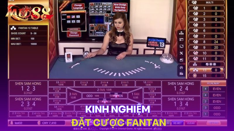 Kinh nghiệm đặt cược Fantan