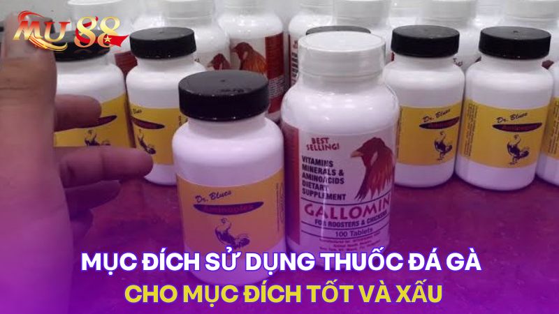 Sử dụng thuốc đá gà cho mục đích tốt và xấu